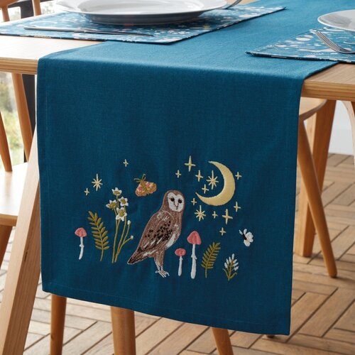 Catherine Lansfield Bombažen namizni tekač 33x220 cm Enchanted Twilight Animals &amp;ndash; Slike