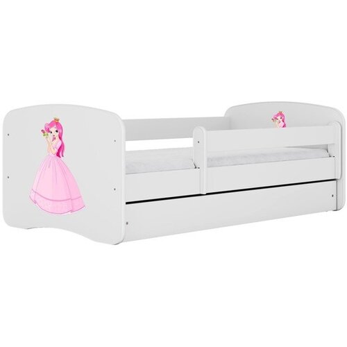 HAPPYKIDS Otro&scaron;ka postelja Dreamy 180x80 princeska z vrtnico brez leži&scaron;ča brez predala Bela Cene