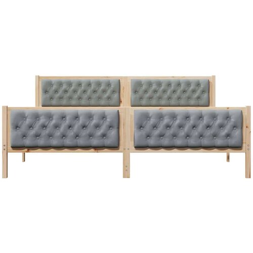  Okvir za krevet Svijetlo siva 200 x 200 cm tkanina Slike
