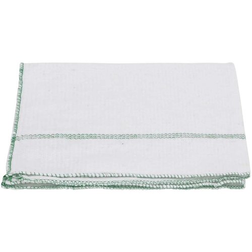 VidaXL Krpe za pod 50 kom bijele sa zelenim prugama 50 x 60 cm Slike