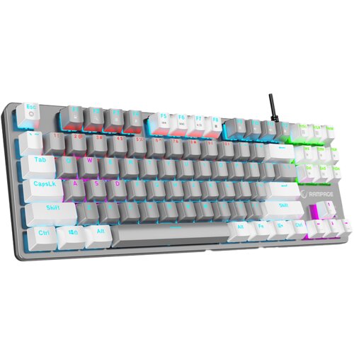 Rampage Tastatura gaming Snug K14 Gray/White Red Switch Mechanical Gaming Keyboard ENGLISH Layout English... Slike