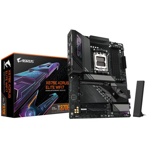 Gigabyte MB X870E Aorus EliteAM5, 4x DDR5, 4x M.2, 4xSATA2x HDMI, 2x DP, 12x USB, ATX Cijene