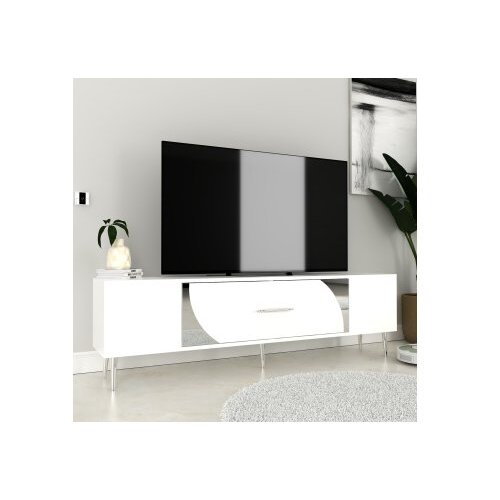 Hanah home tv polica Dekop2 white silver Cene