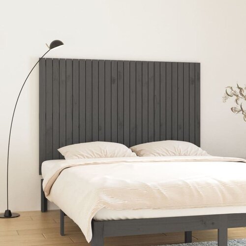  Stensko posteljno vzglavje sivo 166x3x110 cm trdna borovina Cene