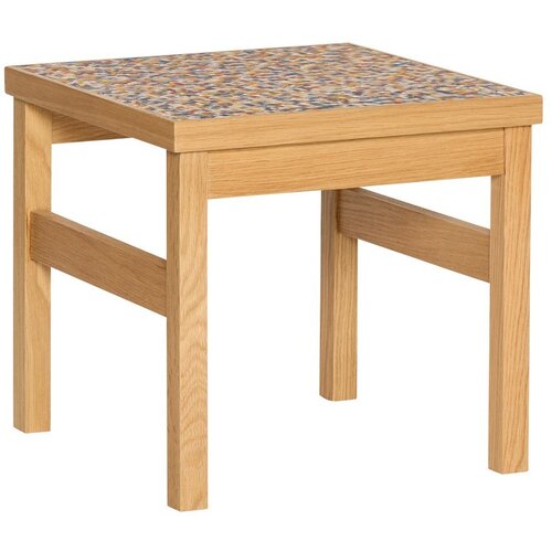 H&amp;uuml;bsch Stranska mizica v hrastovem dekorju 40x40 cm Confetti &amp;ndash; Slike