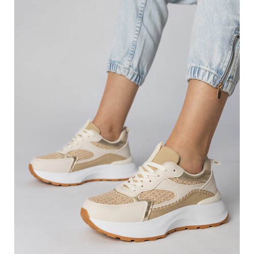 Gemre Beige sports sneakers with woven insert Berlisa Cijene