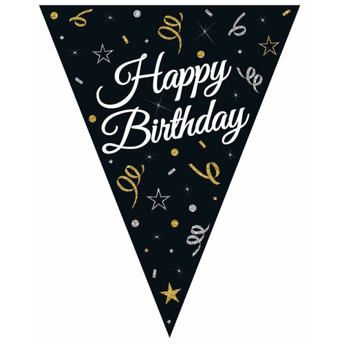 Happy birthday crni baner - 11 zastavica Slike