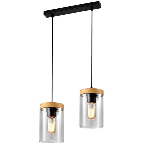 Candellux Lighting Wels Visilica Crna + Drvo  2x40W E27 Cene