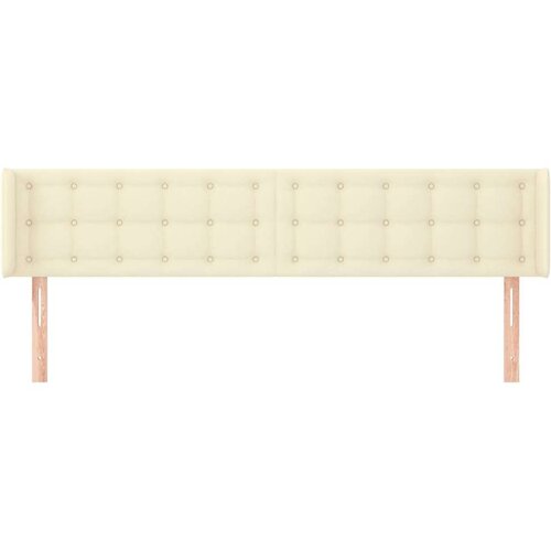  Uzglavlje s u&amp;scaron;ima krem 203x16x78/88 cm od umjetne kože Slike