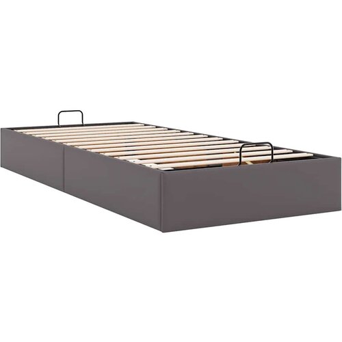 VidaXL Otomanski okvir kreveta bez madraca sivi 90x190 cm umjetne kože Slike