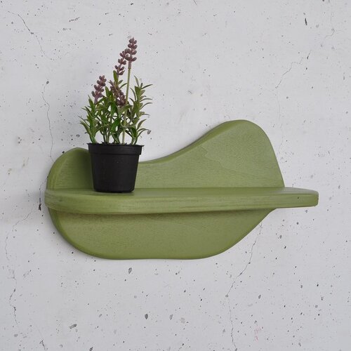 Hanah home Meh224 Light Green Decorative Wooden Wall Shelf Cene