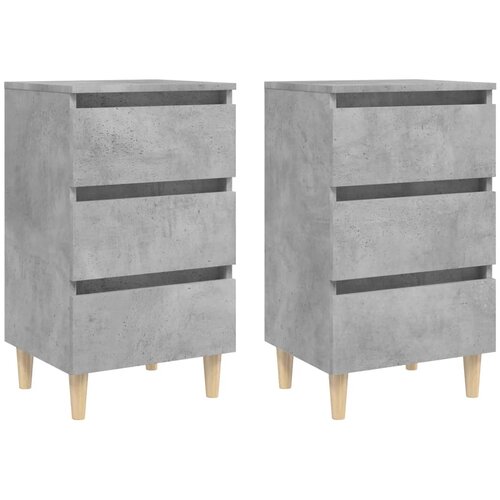 Maison Chic Dvo delni komplet Nočne omarice - Nočne mize z nogami betonsko siva 40x35x69 cm, (21688615) Slike