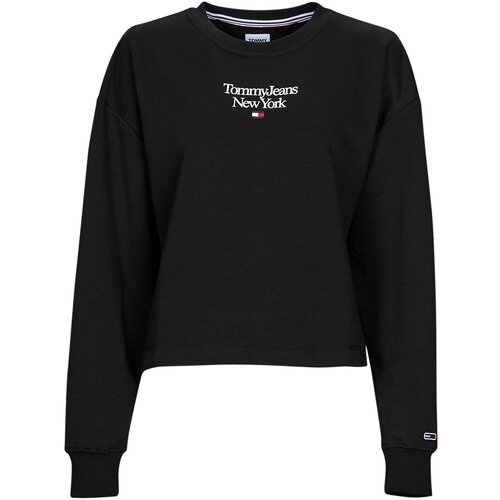 Tommy Jeans Puloverji TJW BXY ESSENTIAL LOGO 1 CREW Črna Slike