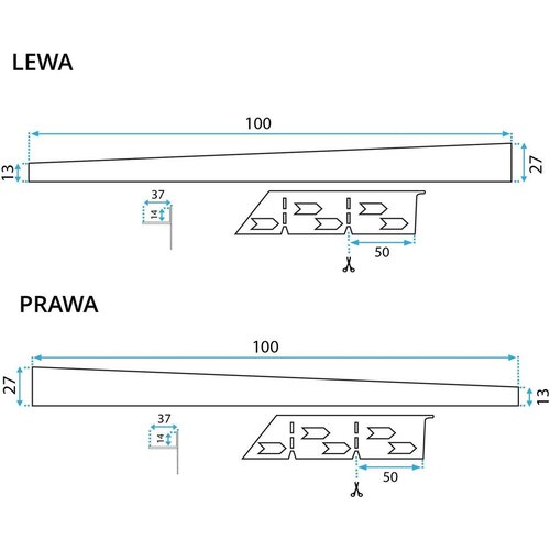 REA Bath Letva za tu&amp;scaron; kabinu 100cm Brush Copper Slike