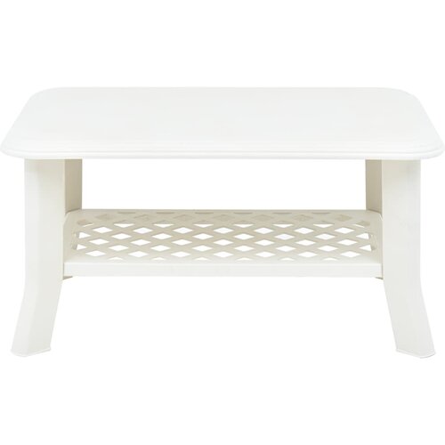 Maison Chic Klubska mizica - kavna mizica - Nizka mizica bela 90x60x46 cm plastika, (21754183) Cene