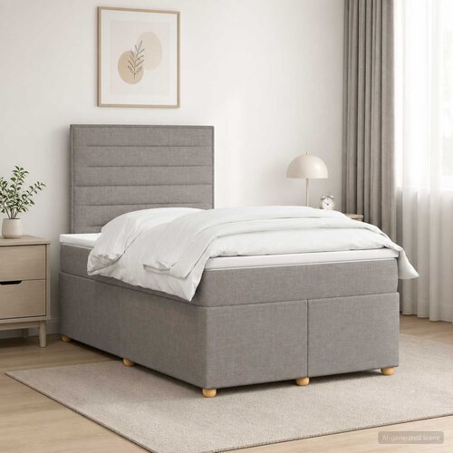  Boxspring krevet s madracem Sivosmeđa 120 x 190 cm Tkanina Slike