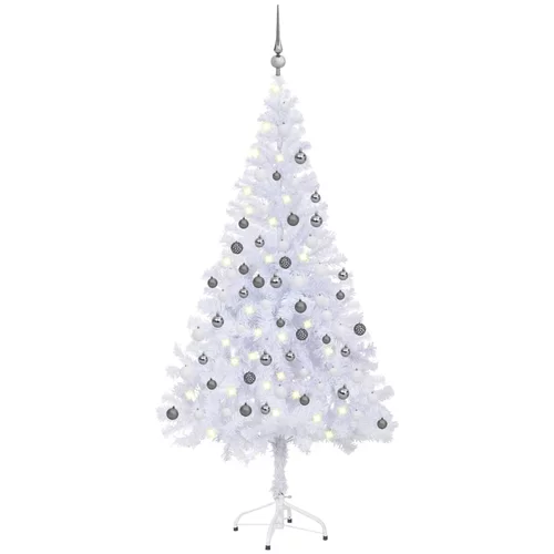 vidaXL umjetno božićno drvce LED s kuglicama 120 cm 230 grana