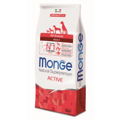 Monge Natural superpremium dog all breeds adult active chicken 12 kg Slike