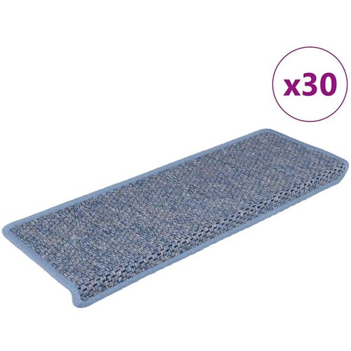 vidaXL Samolepilne preproge za stopnice sisal 30 kosov 65x21x4cm modre Cene