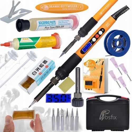 Rosfix SET 10V1 SPAJKALNIK ORANŽNI ROTVAJLER+KASETA 253X213X72MM+TOPILEC RMA-223 Z BATOM IN IGLO+TOPILEC NC-559-ASM+PASTA 60ML ZJ-18, (21736694) Slike