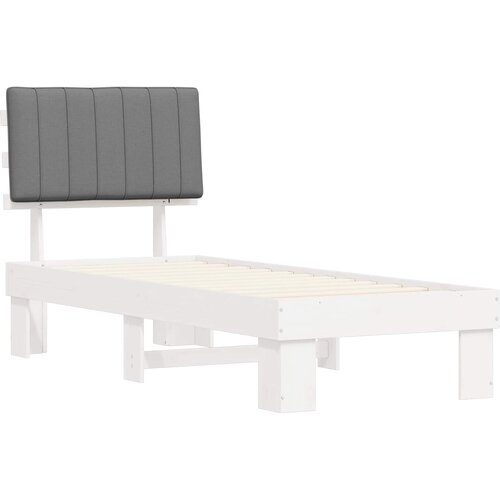  Krevetni okvir s tapiciranim uzglavljem Svijetlo siva Svjetlosiva 211 x 83 x 93 cm Slike