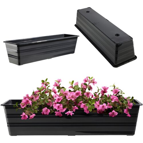 KADAX Balkonski lonec 60 cm Cvetlični lonec za balkon antracit, (5000346181) Slike