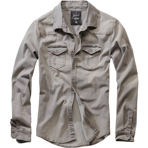 Brandit Riley Denim shirt grey Slike