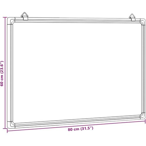 VidaXL Magnetna ploča bijela 80 x 60 x 1,7 cm aluminijska Slike