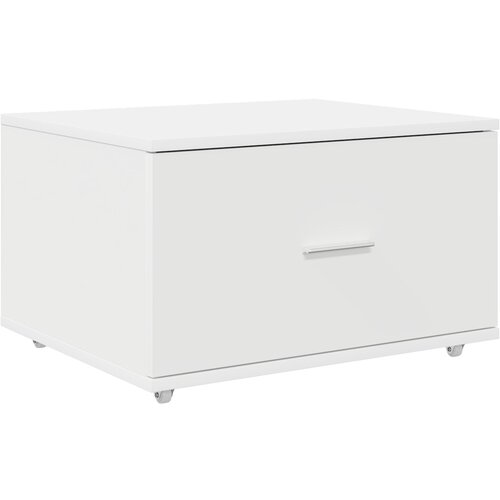 VidaXL predalna omara s kolesi Bela 55x45x33.5 cm iz inženirskega lesa Slike