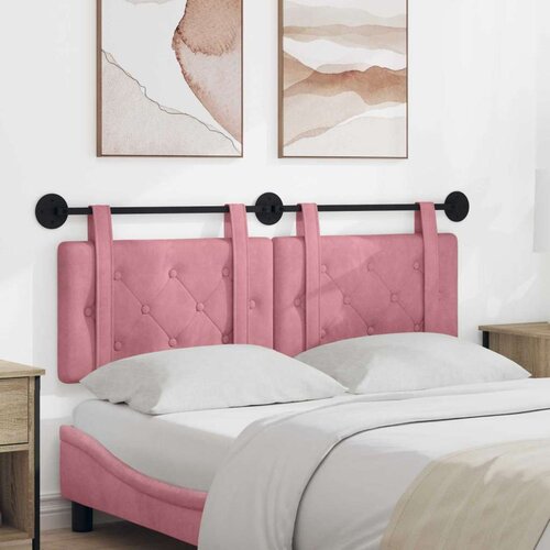  Držeće uzglavlje Zidne Ružičasta 130 x 55 x 5 cm Baršun - Ružičasta 120 cm bez LED Cene