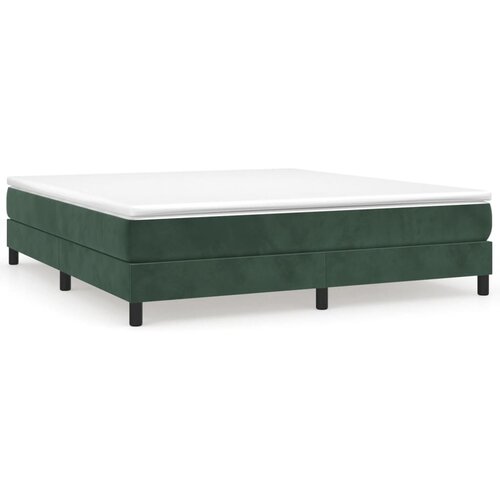 Maison Chic Box spring postelja - Vzmetna postelja z vzmetnico temno zelena 180x200 cm žamet SL6432, (21900828) Cene
