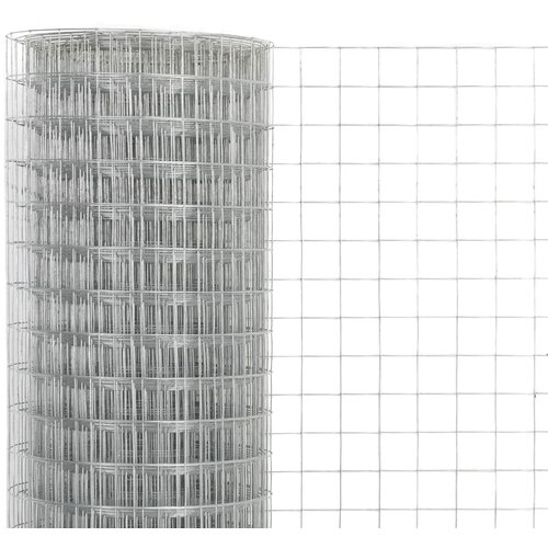  Mrežna ograda od pocinčanog čelika za koko&amp;scaron;i 25 x 1,5 m srebrna Slike