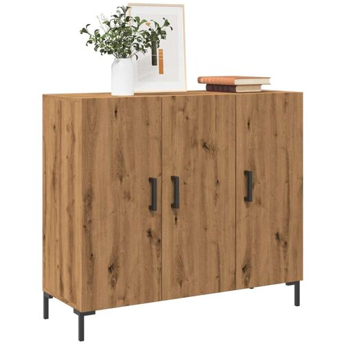 VidaXL Komoda boja hrasta artisana 90 x 34 x 80 cm konstruirano drvo Slike