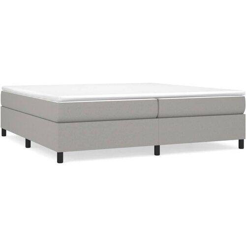 Maison Chic Box spring postelja - Vzmetna postelja z vzmetnico svetlo siva 200x200 cm blago SL6346, (21906720) Cene