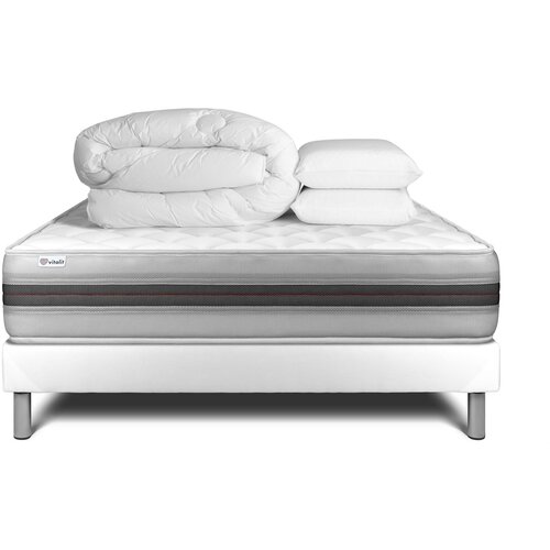 VITALIT Kompletni paket za posteljo - Vzmetnica 140x190 cm + Vzmetnica z letvami (komplet) + 2 vzglavnika + Prevleka - Vitalmemo Back, (21614211) Cene