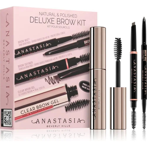 Anastasia Beverly Hills Natural & Polished Deluxe Brow Kit set dekorativne kozmetike Taupe(za obrve) nijansa