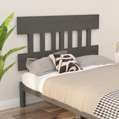  Uzglavlje za krevet sivo 143,5 x 3 x 81 cm od masivne borovine