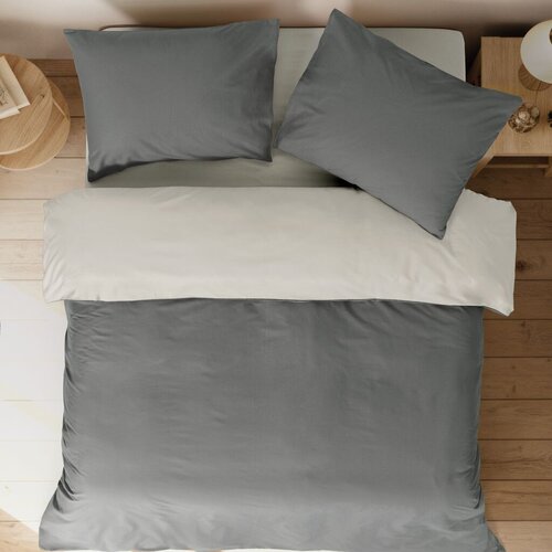  Set jorganska navlaka i jastučnice, 200x220 cm, Sivo-beli Slike