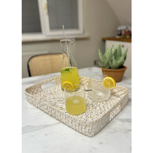 Hanah home poslužavnik TPS0054, 6x31x40cm, Bež Slike