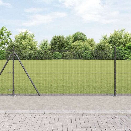 Sivi set stubova ograde Set od 2 Siva Metal  PVC 10 x 1 m Cijene