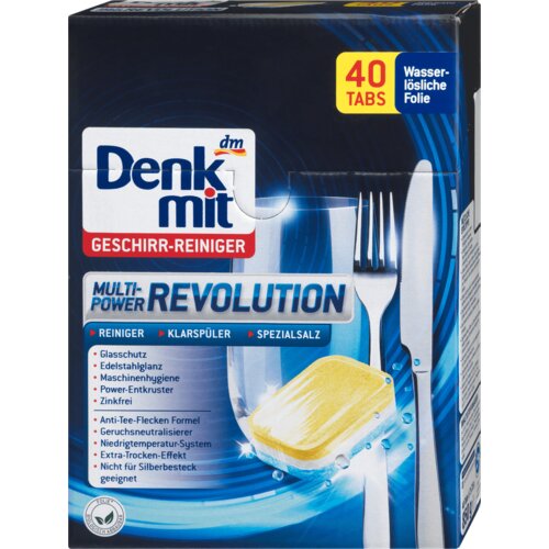 Denkmit multi-power revolution tablete za mašinsko pranje posuđa 40 kom Slike