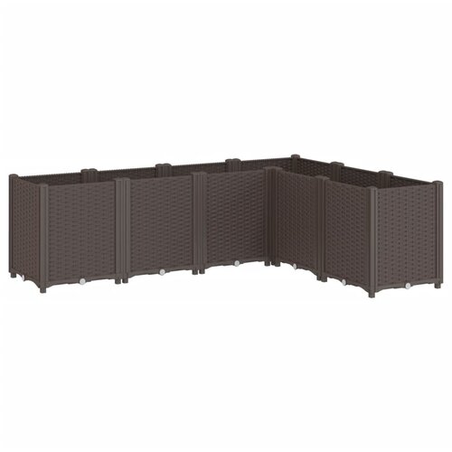 Maison Chic Vrtno cvetlično korito - Cvetlični Lonec rjavo 160x120x53 cm PP, (21790099) Slike