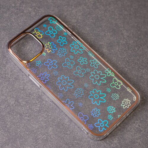 Onasi valentine silikonski ovitek za iPhone 14 - Flower Slike