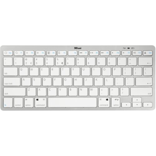Trust bežična tastatura basic us bela Cene