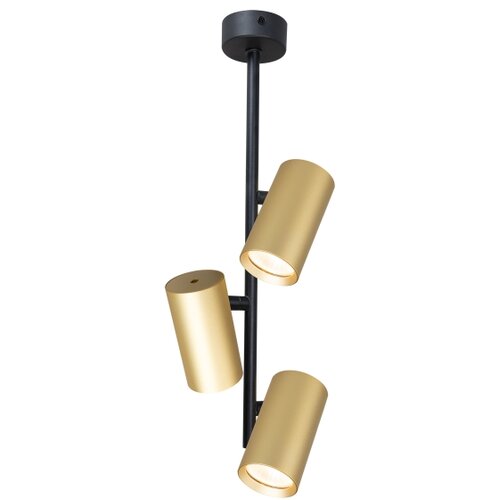  Brilagi - Luster na &amp;scaron;tapu SELE VERTICAL 3xGU10/30W/230V crna/zlatna Slike