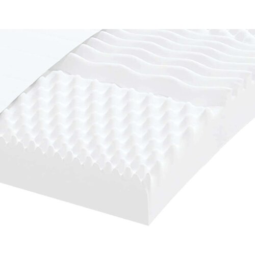 VidaXL Madrac od pjene bijeli 200x220 cm 7 zona tvrdoća 20 ILD Slike