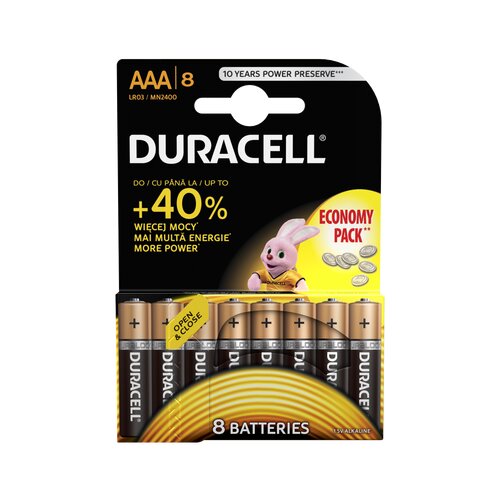 Duracell Baterije Basic AAA LR03 (8 kosov, 1,5 V) Slike