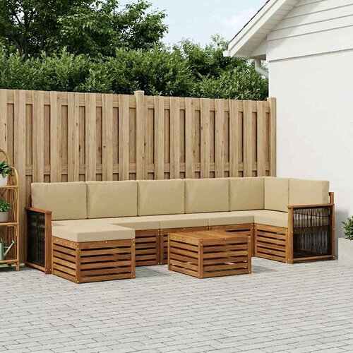  Set vanjskih sofa 7 kom. Prirodna Cijene
