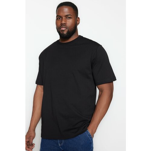 Trendyol Plus Size T-Shirt - Black - Regular Cene