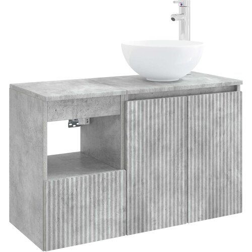  Set namje&amp;scaron;taja za kupaonicu 2 kom. Betonska siva 49,5 x 35 x 80 cm Slike